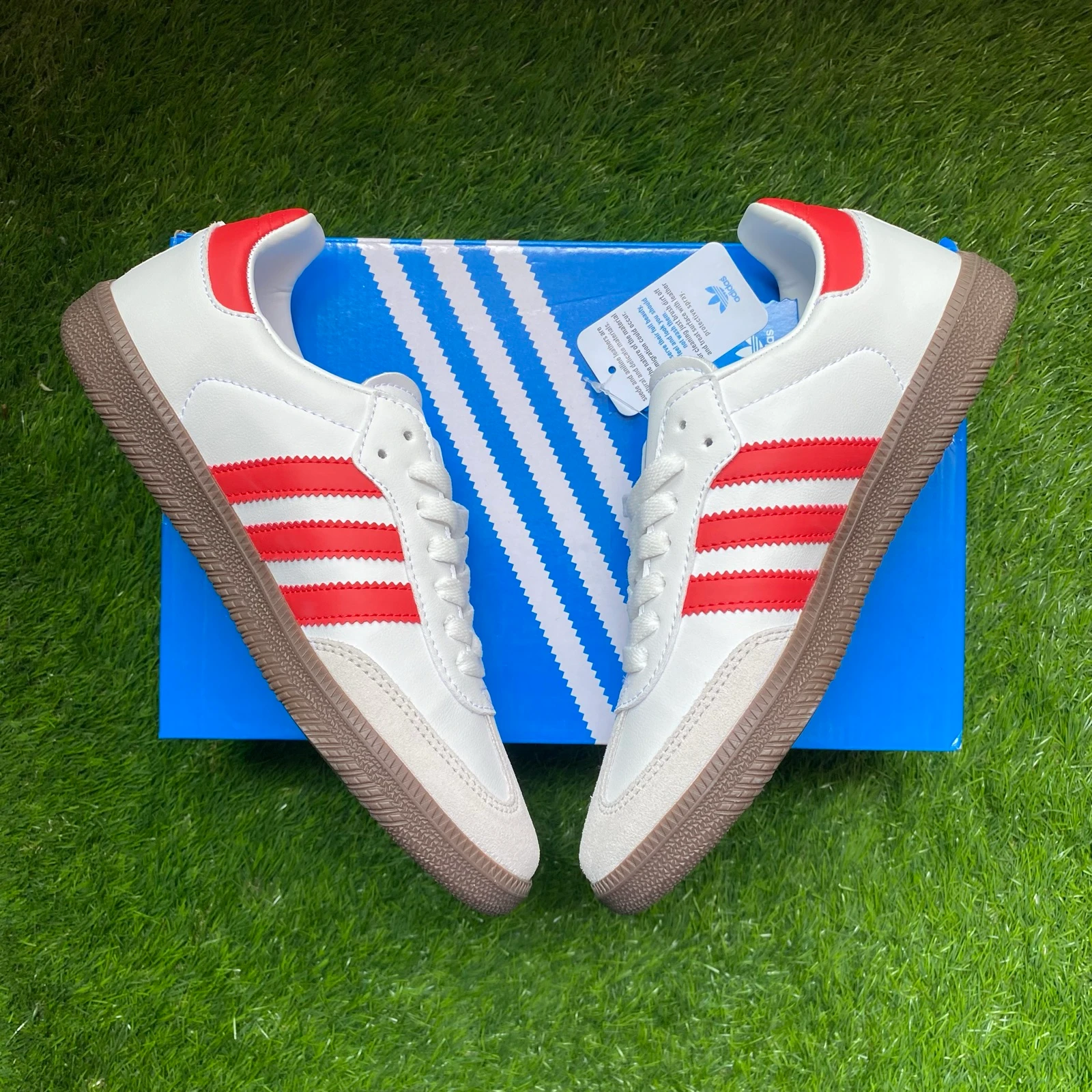 Adidas Samba OG Brancas e Vermelhas | Tamanho 39 | Novas | Com Caixa – photo 6